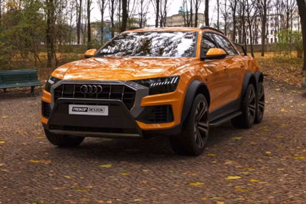 Audi Q8 6x6 hu cau, doi thu xung tam Mercedes-AMG G63 6x6