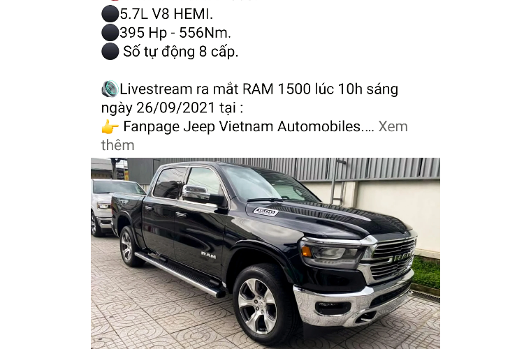 Sau khi được phân phối, bán tải Ram 1500 sẽ mở ra lựa chọn mới dành cho khách hàng Việt muốn sở hữu xe bán tải cỡ lớn, nhập khẩu chính hãng. Khi mà từ trước đến nay, khách hàng muốn sở hữu bán tải cỡ lớn như Ford F-150, Toyota Tundra hay mẫu xe Ram 1500 này phải tìm đến các đơn vị nhập tư.