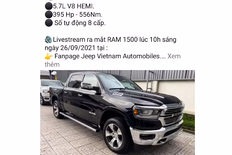 Sau khi được phân phối, bán tải Ram 1500 sẽ mở ra lựa chọn mới dành cho khách hàng Việt muốn sở hữu xe bán tải cỡ lớn, nhập khẩu chính hãng. Khi mà từ trước đến nay, khách hàng muốn sở hữu bán tải cỡ lớn như Ford F-150, Toyota Tundra hay mẫu xe Ram 1500 này phải tìm đến các đơn vị nhập tư.