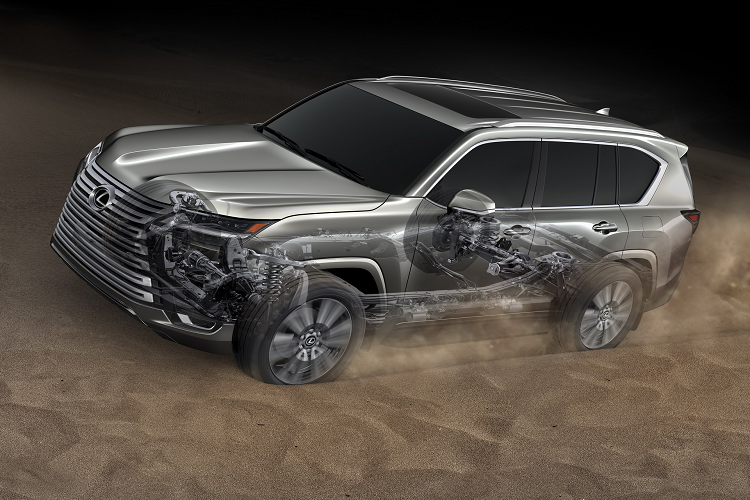 Hệ thống treo của xe bao gồm kiểm soát độ cao chủ động (Active Height Control; AHC) mới và có thể thay đổi thích ứng (Adaptive Variable Suspension; AVS) giúp cải thiện độ bám đường và khả năng kiểm soát cũng như cảm giác mạnh mẽ và an toàn. Hệ thống treo (AHC) cho phép điều chỉnh độ cao của xe theo môi trường và điều kiện lái xe. Chiều cao của xe được điều chỉnh thông qua việc sử dụng giảm xóc, có thể điều chỉnh với 3 cài đặt chiều cao xe khi xe đang chuyển động, bao gồm: Bình thường, Hi1 và Hi2 và thêm cài đặt hạ thấp cho hành khách thuận tiện ra vào xe.