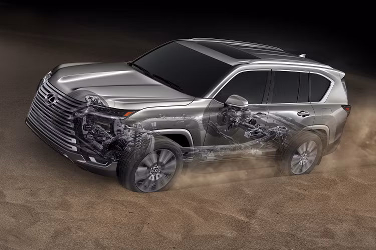 Hệ thống treo của xe bao gồm kiểm soát độ cao chủ động (Active Height Control; AHC) mới và có thể thay đổi thích ứng (Adaptive Variable Suspension; AVS) giúp cải thiện độ bám đường và khả năng kiểm soát cũng như cảm giác mạnh mẽ và an toàn. Hệ thống treo (AHC) cho phép điều chỉnh độ cao của xe theo môi trường và điều kiện lái xe. Chiều cao của xe được điều chỉnh thông qua việc sử dụng giảm xóc, có thể điều chỉnh với 3 cài đặt chiều cao xe khi xe đang chuyển động, bao gồm: Bình thường, Hi1 và Hi2 và thêm cài đặt hạ thấp cho hành khách thuận tiện ra vào xe.