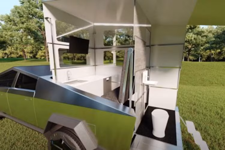 Vẻ đẹp trong thiết kế của CyberLandr là khi được xếp gọn, nó không tạo thêm lực cản cho tính khí động học của Cybertruck, do đó loại bỏ tác động lớn đối với cự li di chuyển của xe điện giống như buồng cắm trại hoặc xe moóc truyền thống.