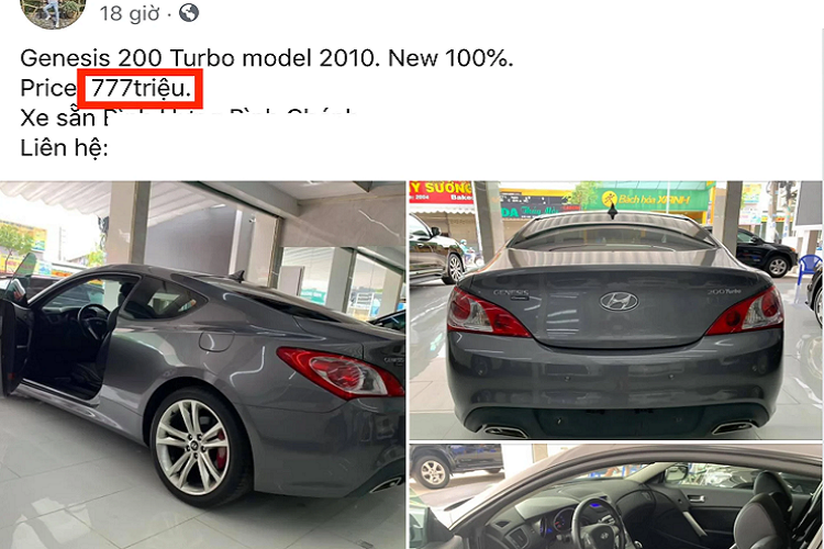 Mới đây, một đơn vị kinh doanh xe đã qua sử dụng đang chào bán một chiếc Hyundai Genesis Coupe đời 2010, phiên bản số tự động. Đáng chú ý, theo người bán xe “mới 100%”. Hơn 10 năm “trùm mền” không lăn bánh là điểm rất khó tin!
