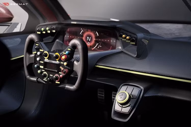 Theo nhà thiết kế của nó, Bermat GT được truyền cảm hứng bởi ý tưởng một "vật thể bay không xác định" được đưa về Trái Đất. Nó có một chút dấu hiệu của xe đua Ascari ở phía trước, và bản chất mạnh mẽ của La Ferrari và McLaren P1 GTR ở phía sau. Nhìn chung, đây là một mẫu xe thể thao bảnh bao với mũi thấp và sắc nét, cửa cánh chim, nhiều phụ tùng bằng sợi carbon, và cửa hút gió bên sơn màu vàng ôm sát thân xe được tạo hình phức tạp.