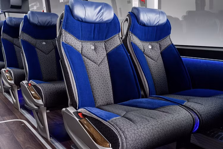 Khách hàng có thể chọn một số tùy chọn về vải, màu sắc, kiểu dáng, may áo và các tùy chọn chỗ ngồi sang trọng khác. Hành khách cũng sẽ được sử dụng hai ổ cắm USB hoặc ổ điện 110v được lắp đặt chính giữa mỗi cặp ghế.