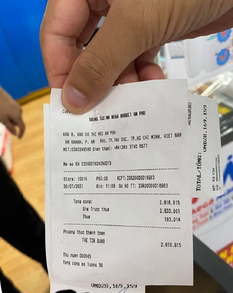 Mega Market An Phu noi gi vu mua hang 2,8 trieu bi quet the den 28 trieu?