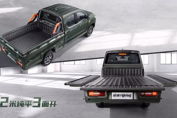 Với khả năng đạt tốc độ tối đa 120 km/h và trọng lượng 1.340 kg, mẫu bán tải mới của Wuling có tải trọng ở mức 480 kg, đủ để làm “ngựa thồ” hàng ngày.