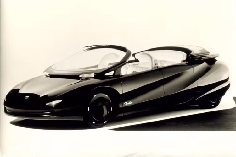  Toyota Avalon Nhắc đến cái tên Toyota Avalon, và đa số mọi người sẽ lập tức nghĩ tới một mẫu sedan tiêu chuẩn. Thế nhưng phiên bản xe concept ban đầu ra mắt ở Triển lãm Ô tô Tokyo 1991 lại trông giống như một cỗ máy tới từ một tương lai xa vời nào đó. Nó nổi bật với cabin có thể đóng mở bằng cách mở kính chắn gió và các tấm thân vỏ bên sườn. Tuy nhiên, Toyota không cung cấp rằng chiếc xe này sẽ dùng động cơ gì, và thật đáng tiếc khi thiết kế sáng tạo của nó đã không được giữ lại ở xe sản xuất về sau này.