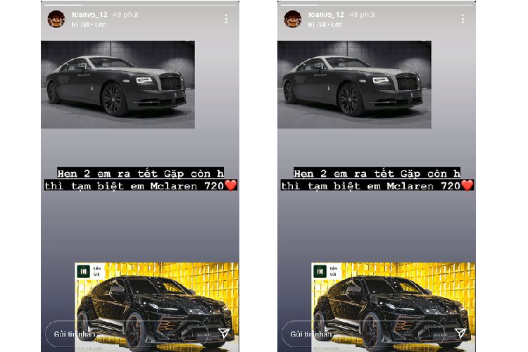 Về nguồn gốc, chiếc McLaren 720S Spider này được đưa về nước hồi tháng 4/2020 và từng có thời gian định cơ cả ở Hà Nội và TP.Hồ Chí Minh. Đây là một trong những chiếc McLaren 720S Spider màu vàng vô cùng hiếm tại Việt Nam. Bên cạnh đó, xe còn được trang bị thêm gói Performance với nhiều chi tiết bằng sợi carbon. Đối với với chiếc Ferrari 488 GTB, chiếc xe này cũng có lai lịch khá đặc biệt khi từng thuộc sở hữu của ca sĩ Tuấn Hưng.