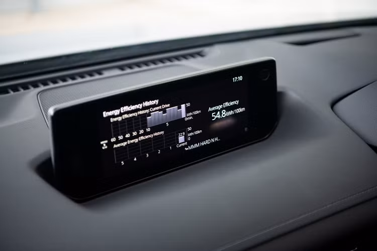 Về mặt an toàn, MX-30 2021 được trang bị tính năng hỗ trợ giữ làn khẩn cấp với cảnh báo điểm mù và hỗ trợ giữ đường, cảnh báo giao thông cắt ngang phía trước,...