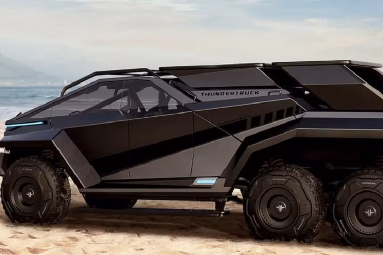 Vì vậy, có thể giờ là lúc thích hợp để thực hiện cách mạng hóa trên cả mặt thiết kế và chức năng. Có thể giờ là lúc thích hợp cho Thundertruck như khả năng vượt mọi địa hình và cho phép tùy biến vô tận, cho dù là trang bị thêm lều bật lên trên thùng xe, phần mở rộng bên để lưu trữ đồ đạc, đoạn cầu dốc để tiện dắt một vài chiếc xe đạp hoặc xê ATV, hoặc Range Extender Unit (bộ mở rộng phạm vi) mà có thể biến quái thú 4x4 thành 6x6 ấn tượng hơn hơn.