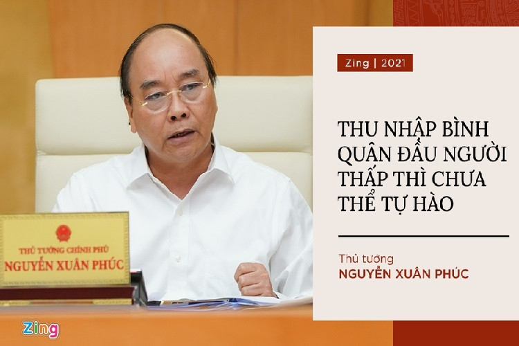 Tại hội nghị trực tuyến Chính phủ với các địa phương ngày 2/7/2018, Thủ tướng Nguyễn Xuân Phúc nói rằng đất nước phát triển nhiều mặt nhưng bình quân đầu người còn thấp thì chưa thể tự hào. Khi đó, thu nhập bình quân đầu người của Việt Nam mới vượt 2.400 USD. “Không chạy thì không thể kịp, nếu bổn cũ chép lại thì chúng ta vẫn giậm chân tại chỗ", Thủ tướng nói.