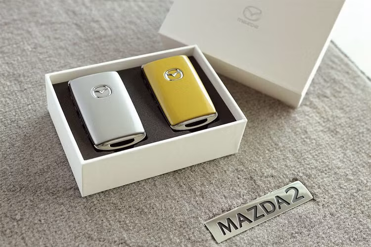 Về ngoại thất, Mazda2 2021 đươc bổ sung thêm màu Platinum Quartz Metallic mới (bạch kim thạch anh) và biến thể Sunlit Citrus đặc biệt. Riêng phiên bản đặc biệt, xe có một vài điểm nhấn màu vàng bên trong nội thất ở các vòng hệ thống điều hoà và ghế ngồi. Chìa khoá cũng được sử dụng tông màu vàng để tạo sự nổi bật.