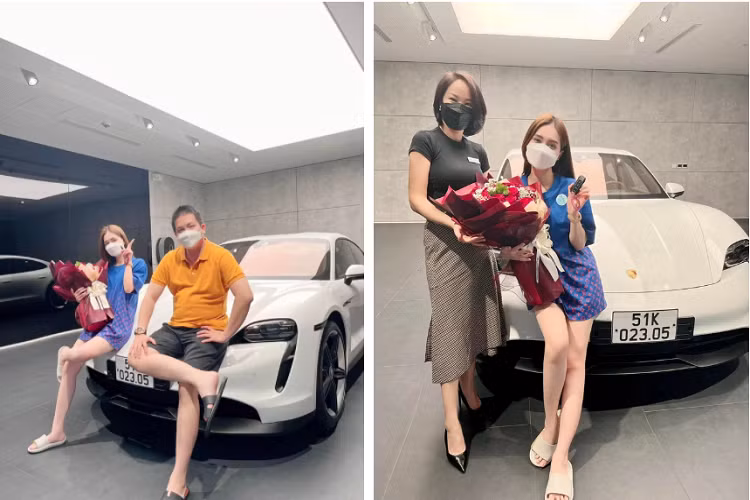 Chiếc xe Porsche Taycan Turbo của nữ đại gia và chồng mới mua thuộc bản Turbo. Theo chia sẻ của chủ nhân, chiếc xe Taycan có giá lên tới 8,5 tỷ đồng. Rất có thể đây là phiên bản Taycan Turbo vốn có giá khởi điểm là 7,9 tỷ đồng và được trang bị thêm các tùy chọn xịn sò.