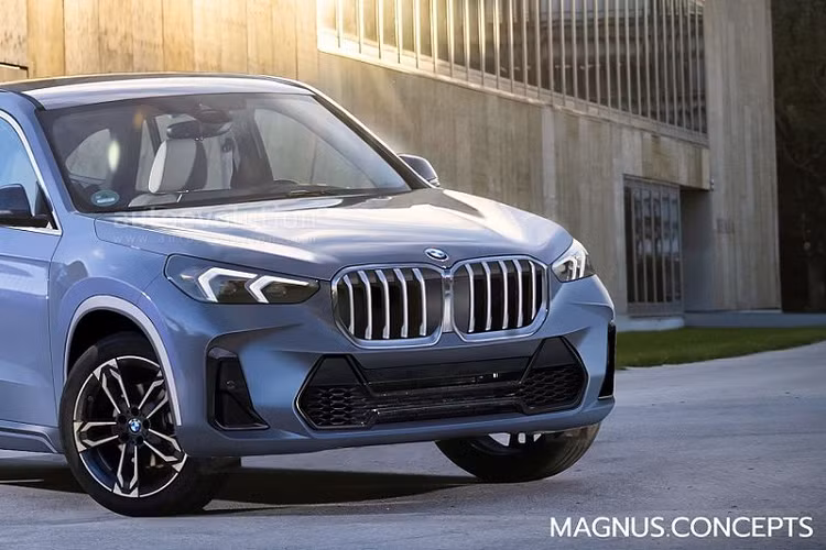 Trong tưởng tượng của Magnus.Concept, BMW X1 2022 sẽ có đèn pha mới, lưới tản nhiệt lớn hơn một chút so với hiện tại, và cũng được đặt thấp hơn. Ngoài ra, xe còn có các tay nắm cửa mới lấy cảm hứng từ BMW i4.