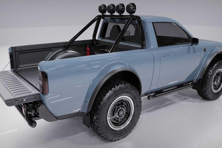 Ở bên trong, mẫu xe bán tải điện Alpha Wolf có không gian cho 2 người ngồi. Không giống ngoại thất cổ điển, nội thất xe trông rất hiện đại và toát lên vẻ công nghệ cao với một bảng đồng hồ kỹ thuật số và một màn hình trung tâm lớn. Trước mắt, nhà sản xuất chưa chia sẻ rõ chi tiết về các tùy chọn và tính năng tiện ích, nhưng hứa hẹn sắp đặt nhiều cổng sạc điện và chỗ chứa đồ.