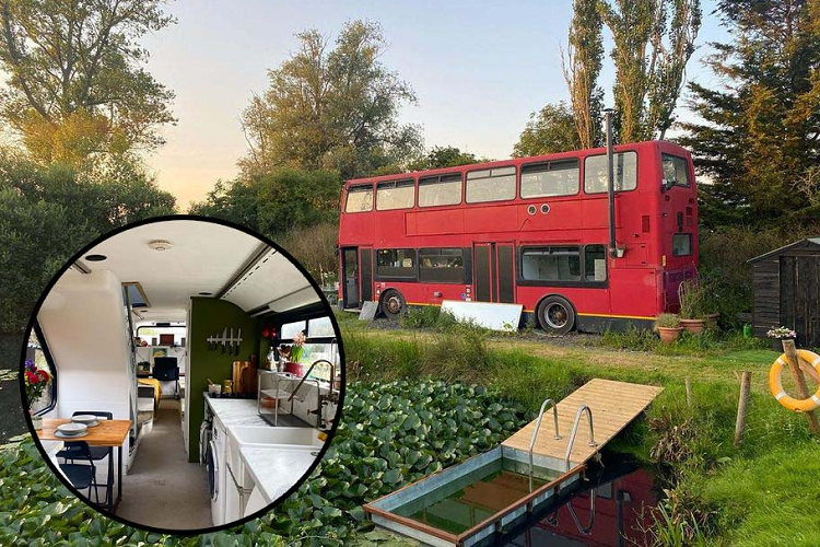 Ý tưởng biến chiếc xe buýt hai tầng thành nhà di động hiện đại, tiện nghi là của một cặp vợ chồng ở Vương Quốc Anh.