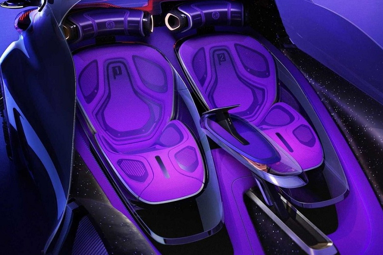 Ngoại thất xe có nhiều bề mặt nhìn xuyên thấu đẹp mắt, và cũng được lấy cảm hứng từ việc chơi game, đặc biệt là các máy tính công nghệ cao với các phụ kiện lộ ra ngoài.