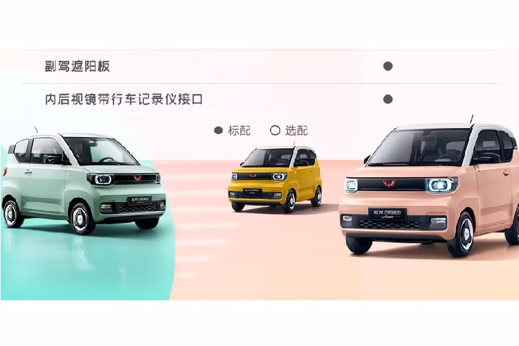 "Thừa thắng xông lên", hãng Wuling đã quyết định bổ sung phiên bản mới mang tên Wuling Hongguang Mini EV bản Macaron cho dòng ôtô điện này. Phiên bản này được đặt tên theo loại bánh quy Macaron nổi tiếng của Pháp.