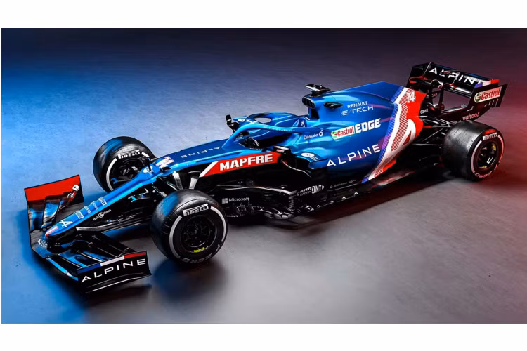  Alpine A521 Alpine hiện là tên gọi mới cho đội đua của Renault. Với sự thay đổi là màu xanh lam và đỏ hoàn toàn mới. A521 sẽ được điều khiển bởi Esteban Ocon cùng với nhà vô địch thế giới hai lần Fernando Alonso, người sẽ trở lại F1 sau ba năm gián đoạn.