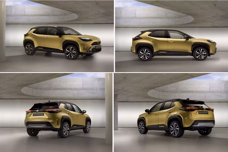 Cụ thể, so với phiên bản tiêu chuẩn, phần cản trước của Toyota Yaris Cross Adventure 2021 có tạo hình góc cạnh và kích cỡ lớn hơn, được ốp viền crôm và bổ sung cặp đèn sương mù. Tương tự, cản sau mạ crôm cũng giúp đuôi xe tạo cảm giác cứng cáp và nổi khối hơn.