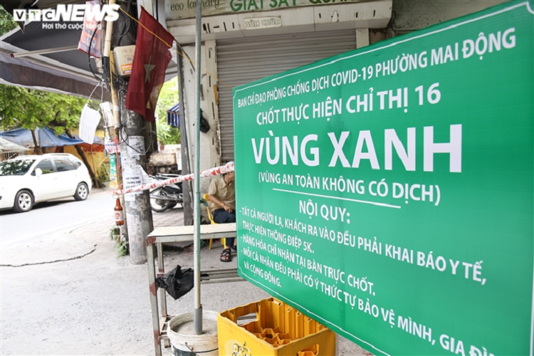 Ảnh: 50 chốt "vùng xanh" phòng chống COVID-19 đầu tiên tại Hà Nội - Hình 2 Anh: 50 chot