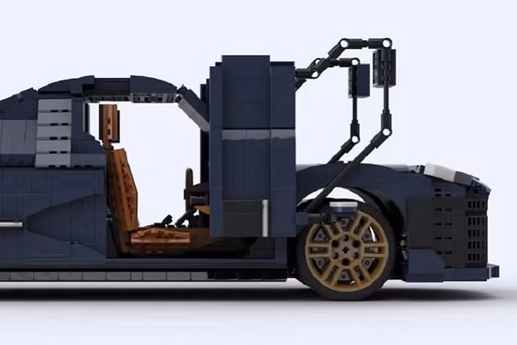 Nguyên nhân là những đường nét tròn, phức tạp của xe không hề dễ để mô phỏng bằng các viên gạch Lego.