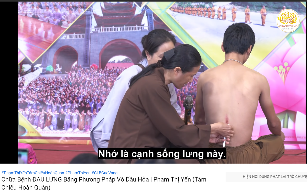 Bac si noi gi ve phuong phap vo dau hoa chua benh cua co Yen chua Ba Vang?