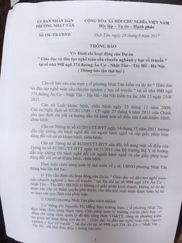 UBND phuong Nhat Tan thong tin vu phong vien bi hanh hung