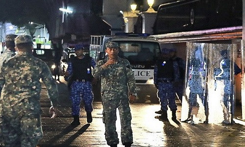 Lực lượng an ninh Maldives. (Nguồn: yahoo.com)