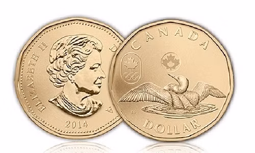 Còn được gọi thân mật với cái tên Lucky Loonie (chú chim may mắn), đồng xu ánh vàng 11 cạnh của Canada được đưa vào sử dụng lần đầu năm 1987. Tại thế vận hội mùa đông năm 2002 ở Salt Lake, Lucky Loonie trở thành biểu tượng may mắn ở Canada sau khi được Trent Evans – một thành viên trong đội tuyển Hockey bí mật đặt xuống lớp băng trên sân thi đấu. Cả hai đội Hockey nam và nữ nước này đều giành được huy chương vàng tại thế vận hội năm đó. Đây là một những đồng tiền may mắn nổi tiếng thế giới.