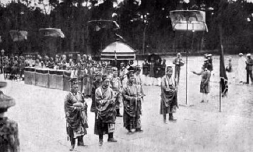 Nghi lễ đón Tết trong cung triều Nguyễn. Ảnh tư liệu.