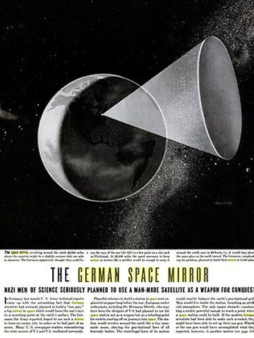 Chuyên gia quân sự Mỹ cho rằng, quân đội Đức quốc xã muốn dùng chiếc gương trên để thiêu rụi một thành phố của đối phương hoặc để đun nóng một phần đại dương.