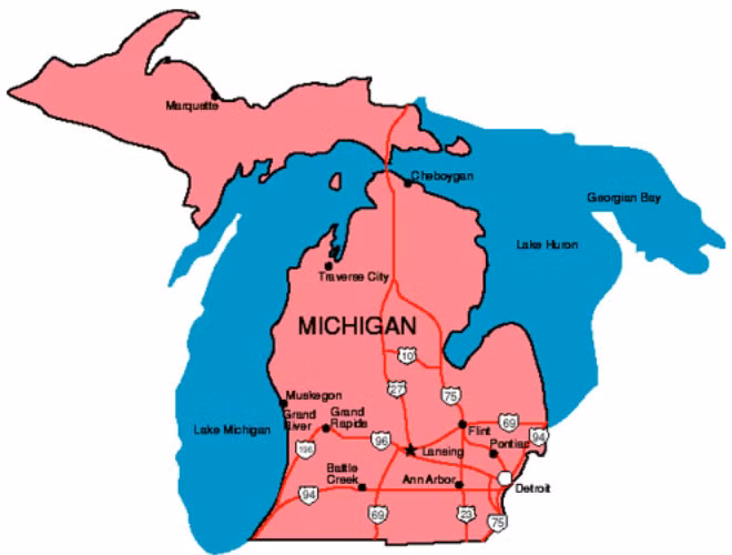 Tổng diện tích Vương quốc Anh, Scotland, xứ Wales và Bắc Ireland nhỏ hơn bang Michigan của Mỹ.