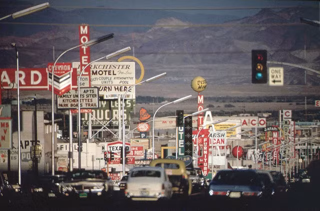Khung cảnh sầm uất, náo nhiệt tại Las Vegas, Nevada tháng 5/1972.