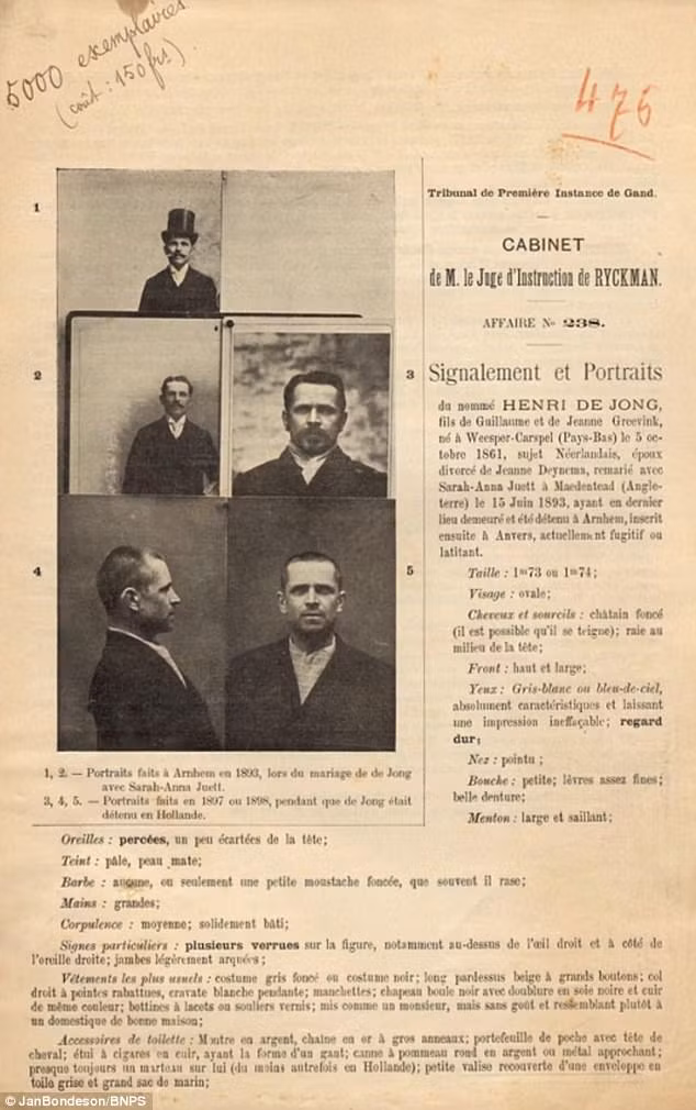 Với công việc này, Hendrik de Jong được cho là có cách thức hoàn hảo để rời khỏi Anh sau khi gây ra những vụ án mạng đẫm máu tại London.