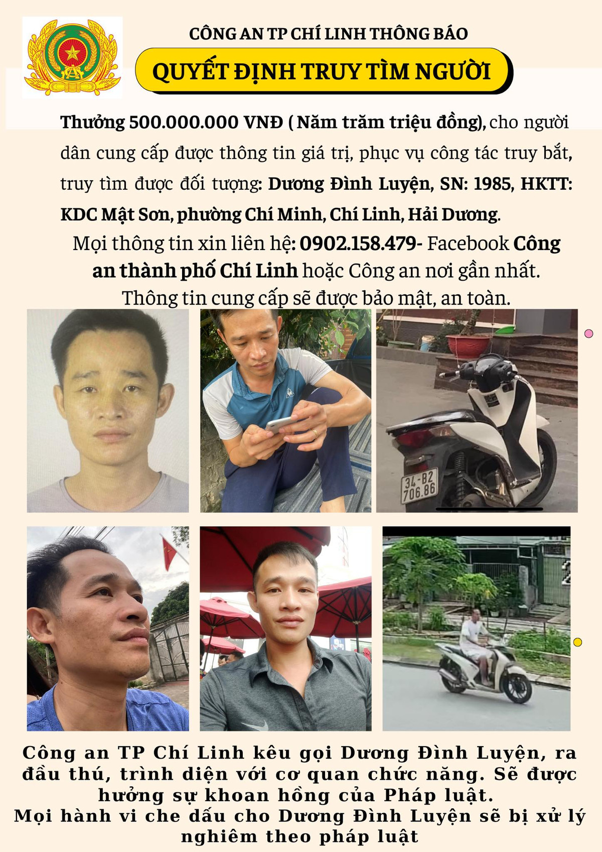 Hai Duong: Thuong 500 trieu cho nguoi cung cap thong tin ke sat nhan