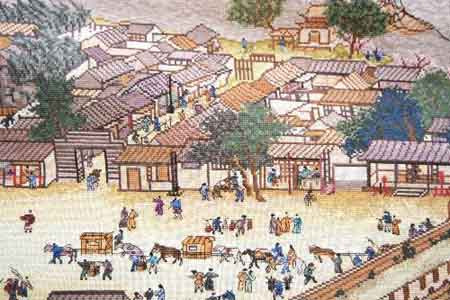 Người ta sử dụng các thiết bị để đưa nước lên mái nhà rồi từ từ đổ xuống từ đó khiến không khí trong phòng trở nên mát mẻ hơn trong điều kiện thời tiết oi bức. Phương pháp này khá tốn kém nên thường những gia đình hoàng gia mới có đủ điều kiện làm như vậy. Đây là một trong số nhiều độc chiêu làm mát của Trung Quốc cổ đại.