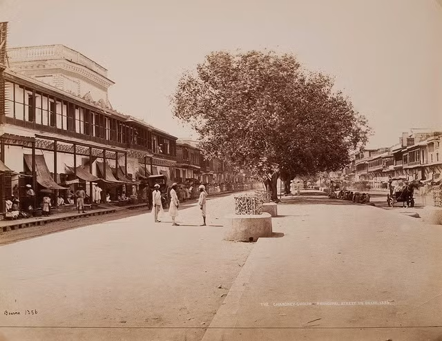 Chandney Chouk - một khu chợ lâu đời và sầm uất ở Delhi, Ấn Độ cuối thế kỷ 19.