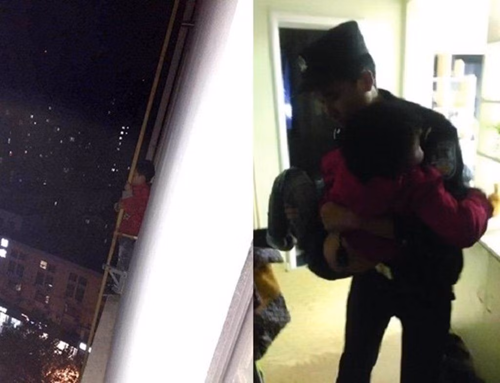 Quen mat dang song o tang 15, cau be lam chuyen ai cung khiep