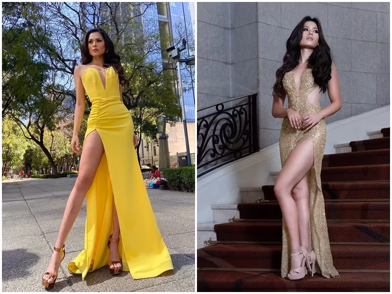 Cô cũng thường xuyên diện đầm dạ hội xẻ tà cao để khoe đôi chân dài miên man.