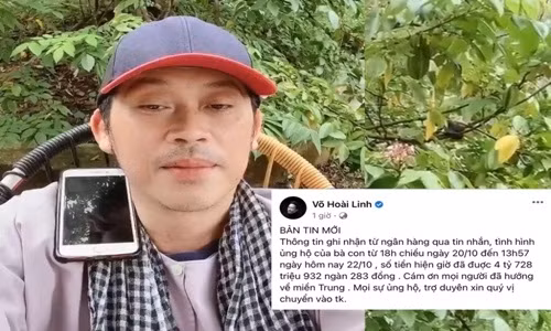 Hoai Linh tran tinh ve 13 ty dong ung ho ba con mien Trung