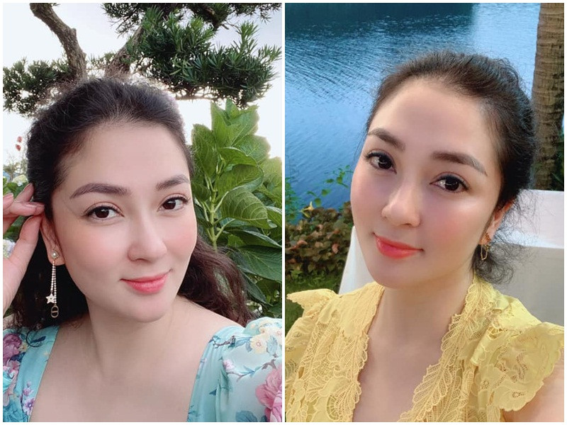 Ở tuổi 36, nhan sắc của Nguyễn Thị Huyền đẹp mặn mà.