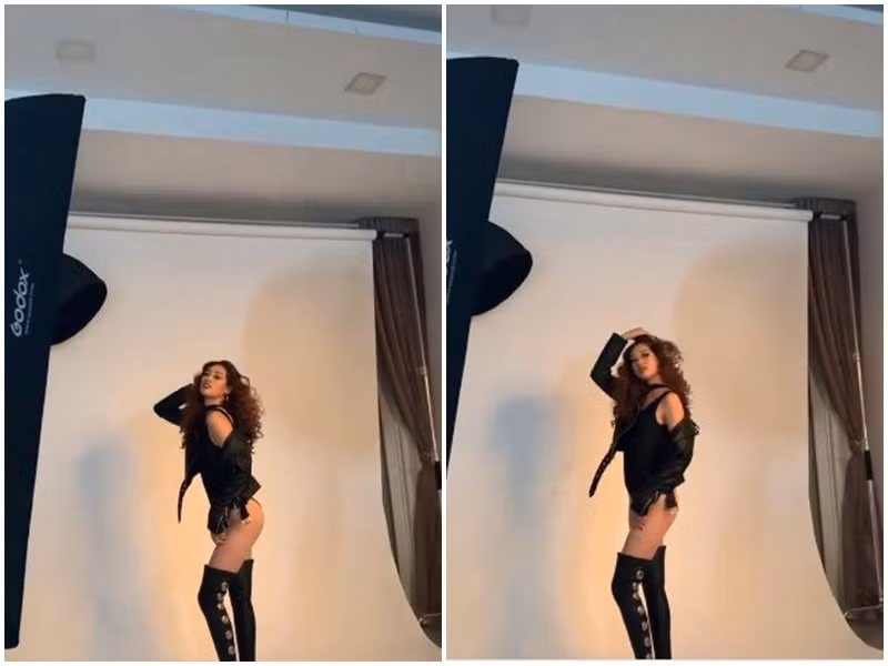 Khánh Vân liên tục khoe vóc dáng gợi cảm trước thềm Hoa hậu Hoàn vũ Thế giới 2020.