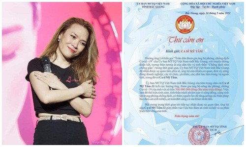 Mỹ Tâm âm thầm ủng hộ 300 triệu chống dịch COVID-19 My Tam am tham ung ho 300 trieu chong dich COVID-19