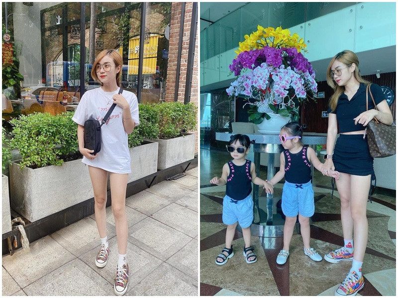 Bảo Ngọc khoe hình thể thon gọn, gợi cảm. Nhan sắc của cô khiến không ít bà mẹ bỉm sữa ghen tỵ.