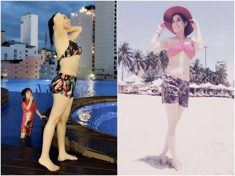Trước đó, có một vài lần Phi Nhung khoe dáng khỏe đẹp trong trang phục bikini.