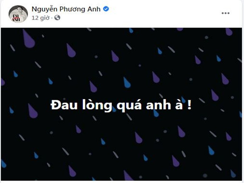 Ca sĩ Phương Anh xót xa khi NTK Nhật Dũng qua đời.