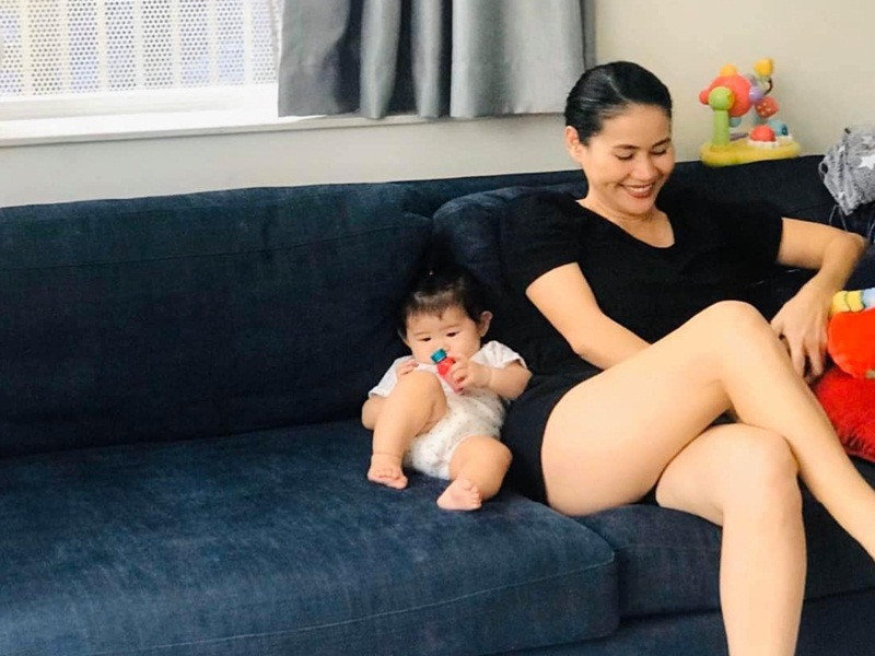 Nữ diễn viên thoải mái khoe hình ảnh các con trên trang cá nhân thay vì giữ kín như nhiều sao Việt.