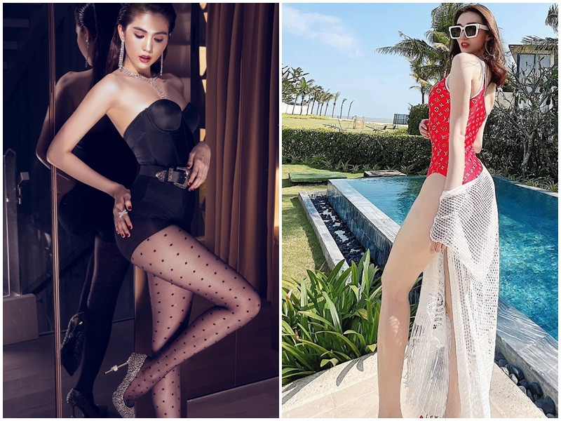 Khánh My và Ngọc Trinh cùng theo đuổi phong cách gợi cảm.